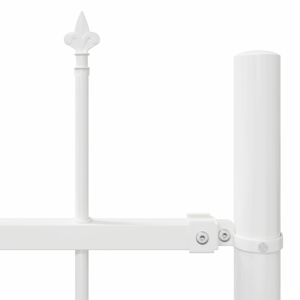 vidaXL Φράχτης Κήπου 6 pcs Λευκό 10,2 x 1,5 μ Ατσάλι με Πούδρα