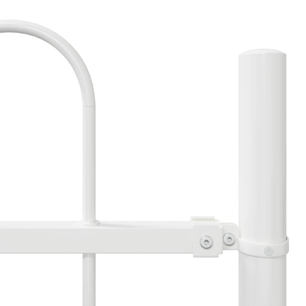 vidaXL Φράχτης Κήπου Λευκό 10.2 x 1 μ Ατσάλι με Επικάλυψη Πούδρας