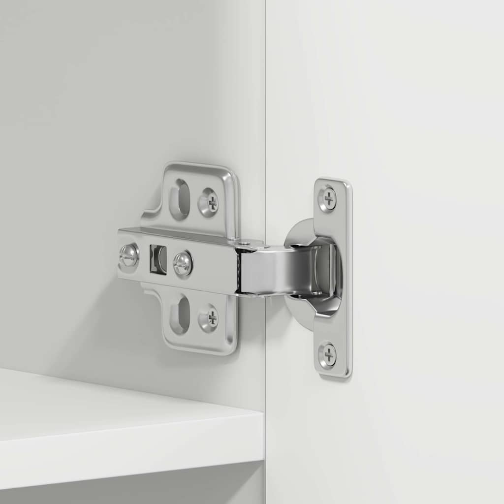 vidaXL Ντουλάπα Παπουτσιών Λευκό 80 x 35.5 x 180 εκ Επεξεργασμένο ξύλο