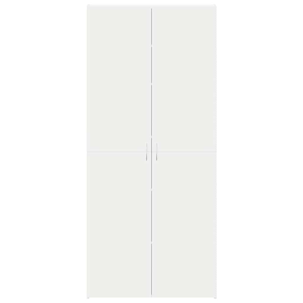 vidaXL Ντουλάπα Παπουτσιών Λευκό 80 x 35.5 x 180 εκ Επεξεργασμένο ξύλο