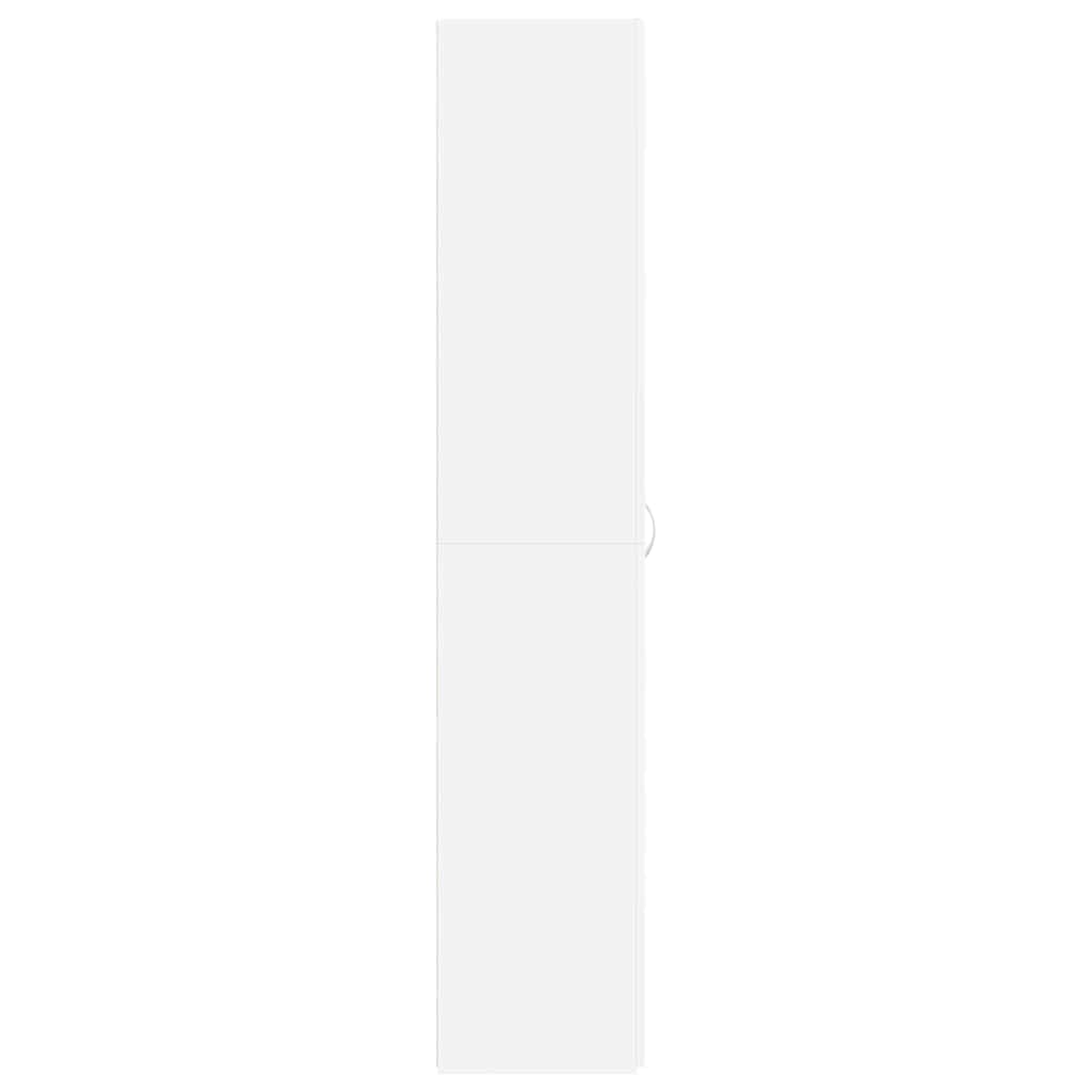 vidaXL Ντουλάπα Παπουτσιών Λευκό 80 x 35.5 x 180 εκ Επεξεργασμένο ξύλο