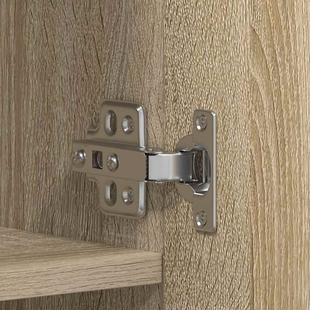 vidaXL Ντουλάπα Παπουτσιών Καφέ 80 x 35.5 x 180 εκ Επεξεργασμένο ξύλο