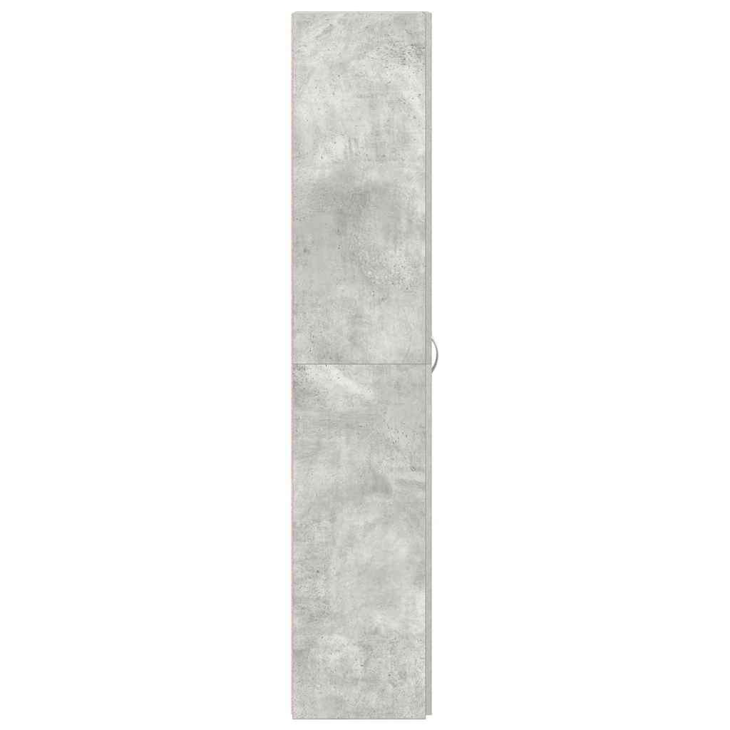 vidaXL Ντουλάπα Παπουτσιών Γκρι 80 x 35.5 x 180 εκ Επεξεργασμένο ξύλο