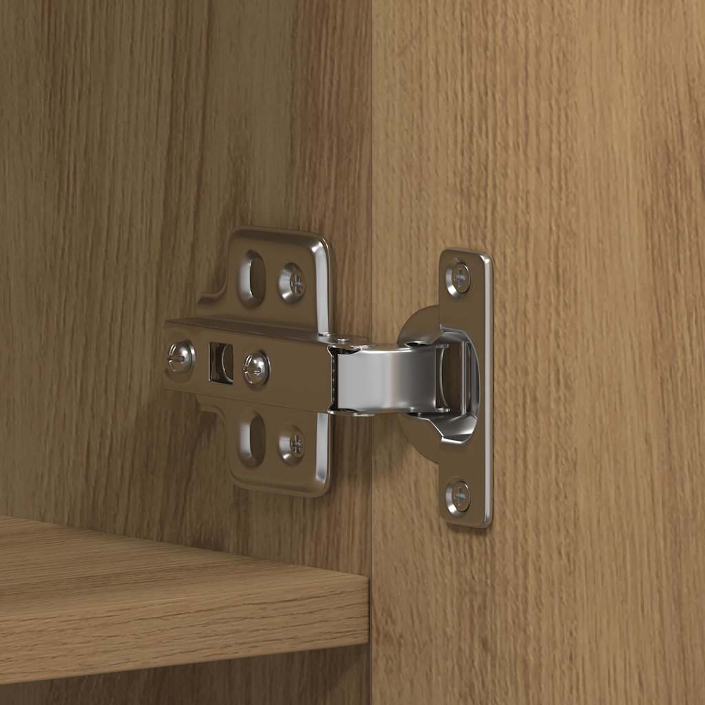 vidaXL Ντουλάπα Παπουτσιών Καφέ 80 x 35.5 x 180 εκ Επεξεργασμένο ξύλο