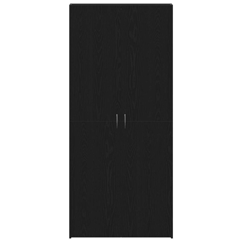 vidaXL Ντουλάπα Παπουτσιών Μαύρο 80 x 35.5 x 180 εκ Επεξεργασμένο ξύλο