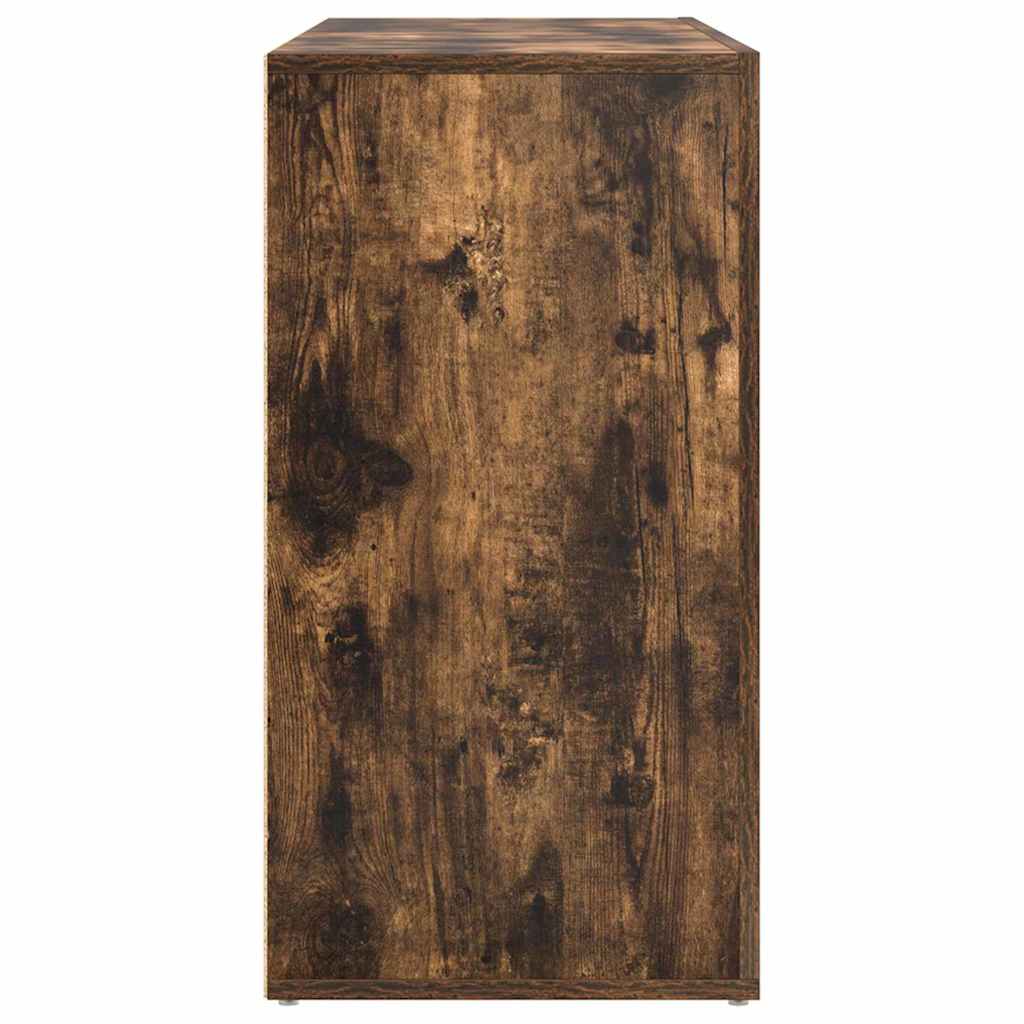 vidaXL Πλαϊνό γραφείο με συρτάρι Καπνιστό Δρύς 120 x 36 x 69 εκ