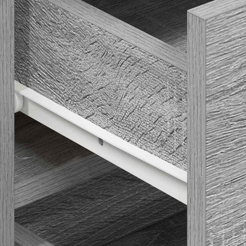 vidaXL Πλαϊνό γραφείο με συρτάρι Γκρίζο Σονομα 120 x 36 x 69 εκ