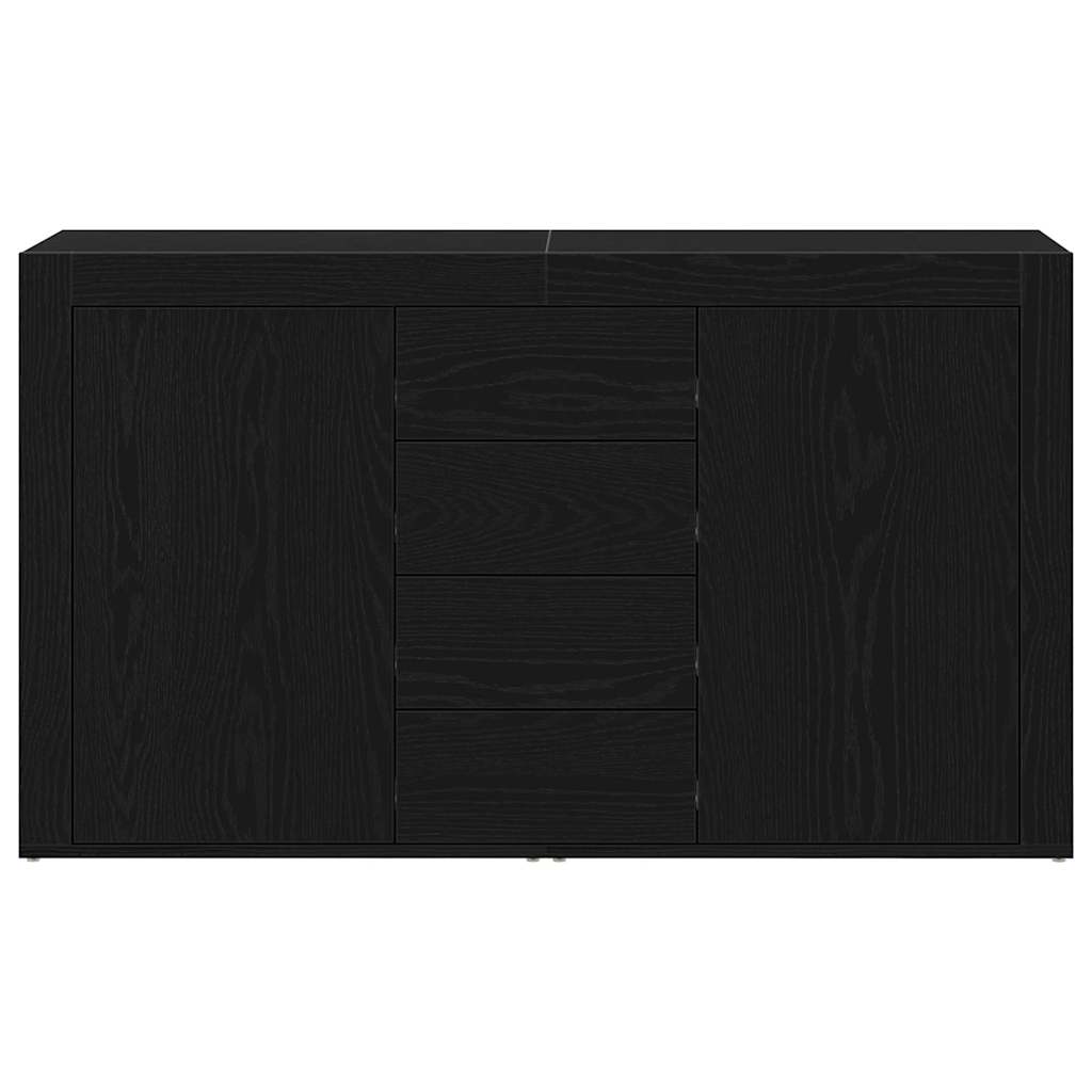 vidaXL Πλαϊνό γραφείο Μαύρη Οξυά 120 x 36 x 69 εκ Επεξεργασμένο ξύλο