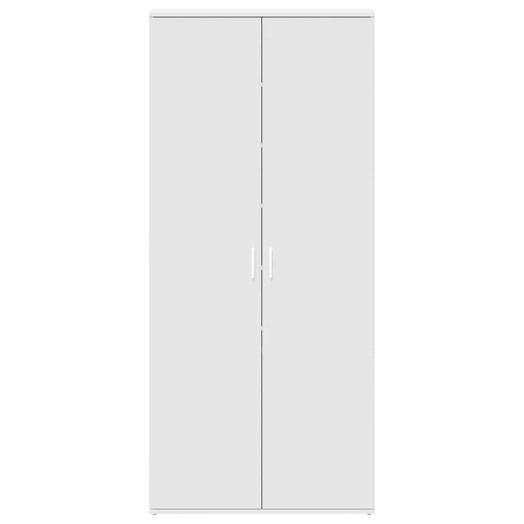 vidaXL Ντουλάπα Παπουτσιών Λευκό 80 x 39 x 180 εκ Επεξεργασμένο ξύλο