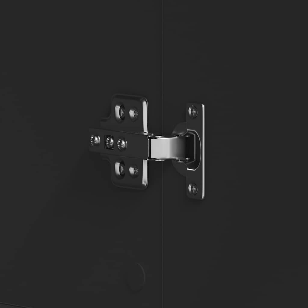 vidaXL Ντουλάπα Παπουτσιών Μαύρο 80 x 39 x 180 εκ Επεξεργασμένο ξύλο