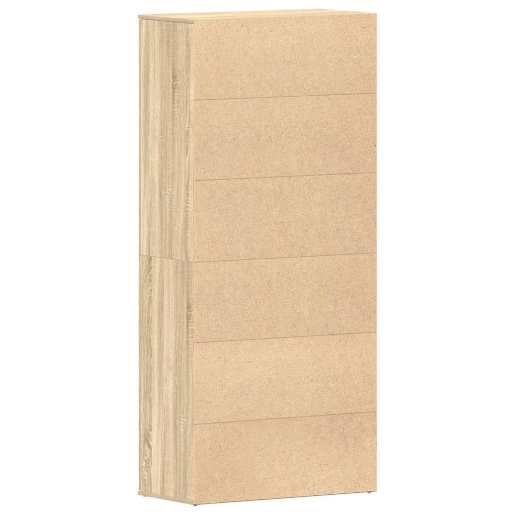 vidaXL Ντουλάπα Παπουτσιών Καφέ 80 x 39 x 180 εκ Επεξεργασμένο ξύλο