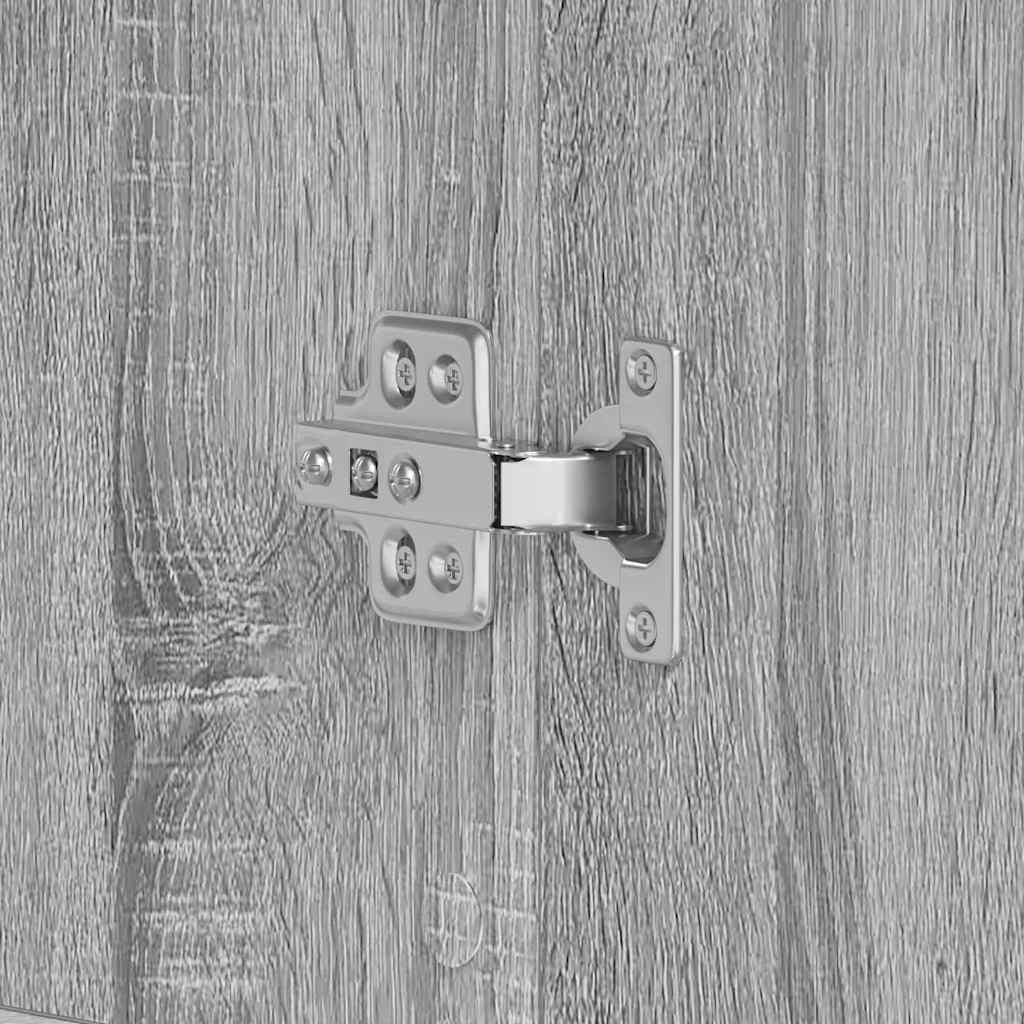 vidaXL Ντουλάπα Παπουτσιών Γκρι 80 x 39 x 180 εκ Επεξεργασμένο ξύλο