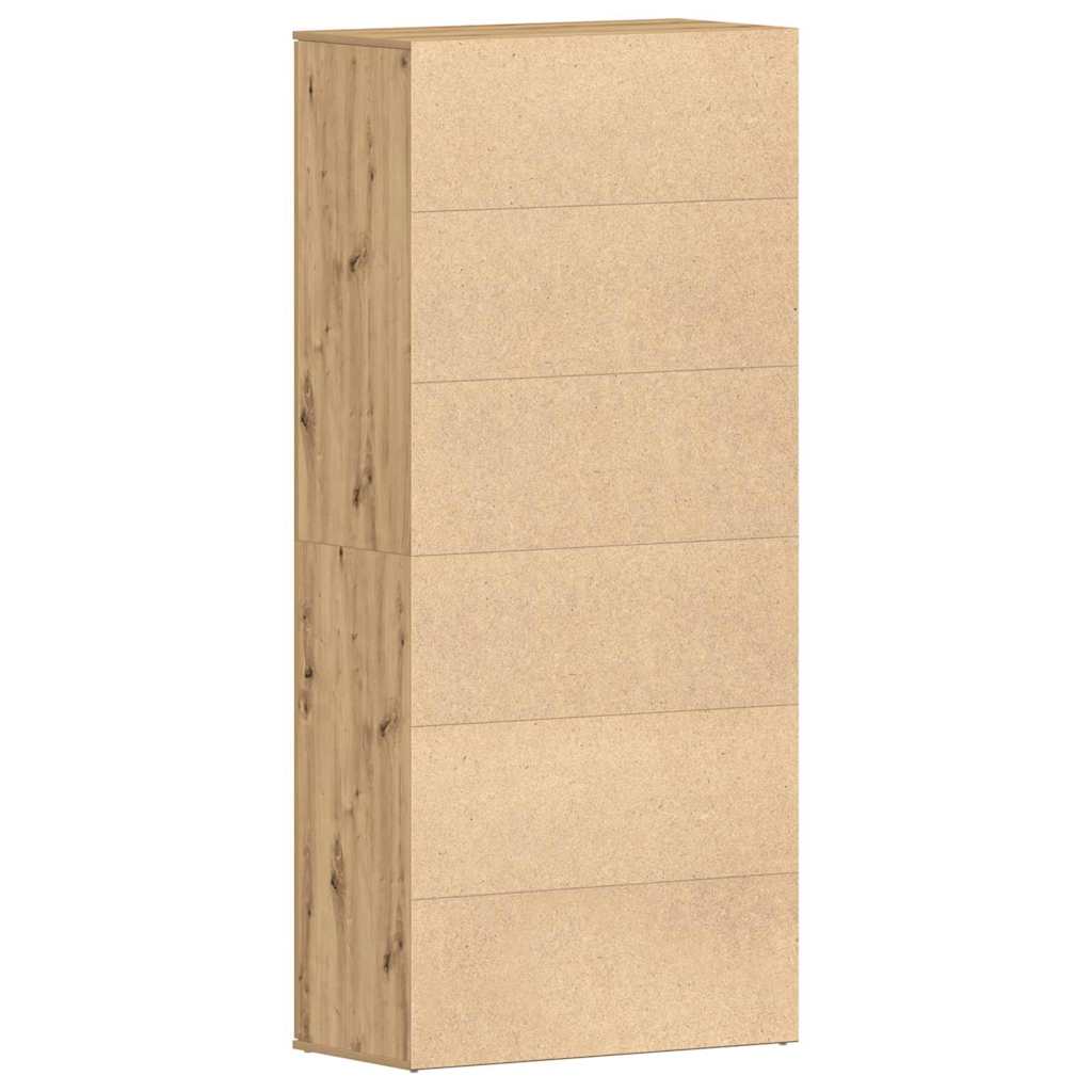 vidaXL Ντουλάπα Παπουτσιών Καφέ 80 x 39 x 180 εκ Επεξεργασμένο ξύλο