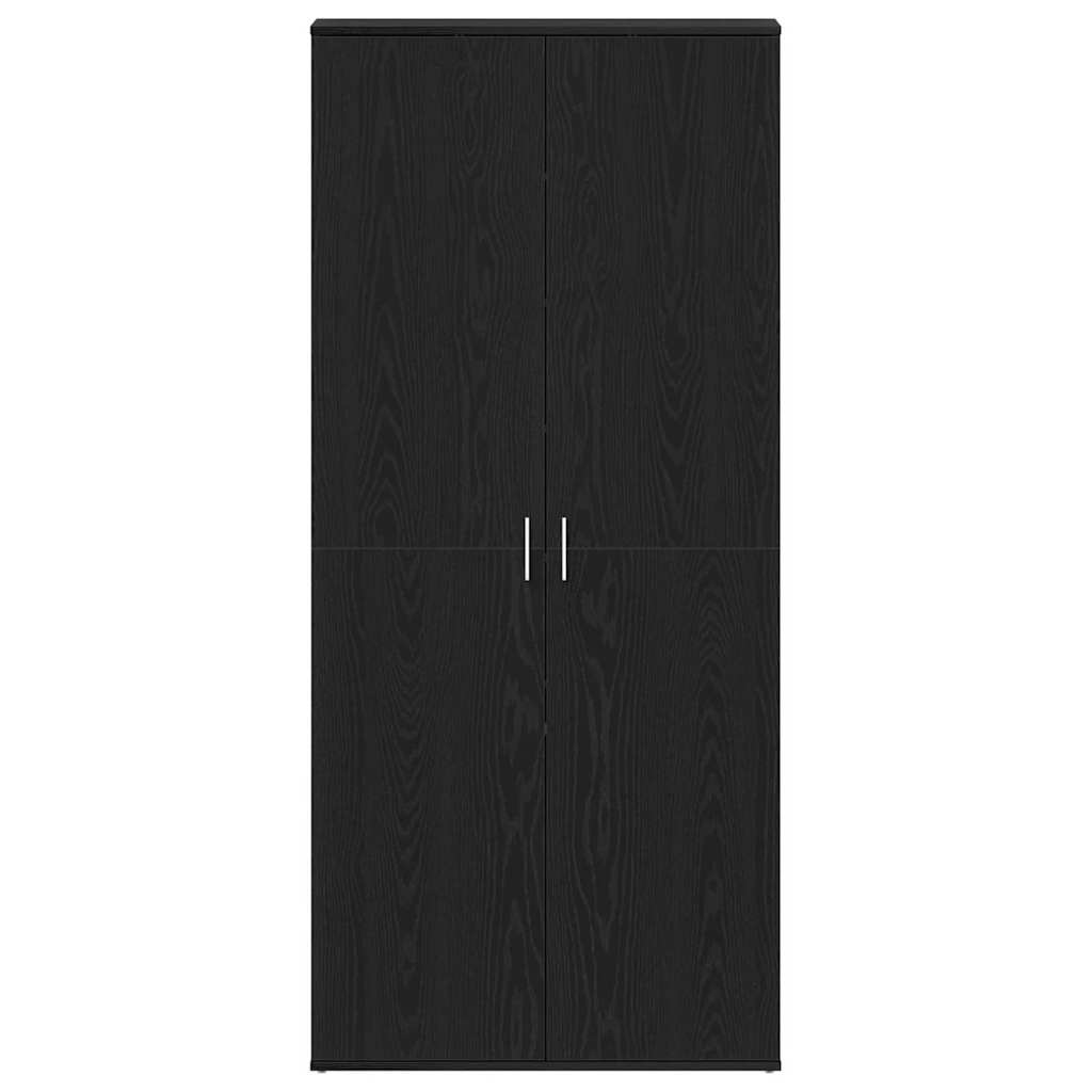 vidaXL Ντουλάπα Παπουτσιών Μαύρο 80 x 39 x 180 εκ Επεξεργασμένο ξύλο
