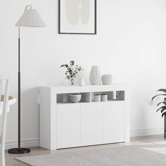 vidaXL Πλαϊνό γραφείο Λευκό 116 x 30 x 75 εκ. Επεξεργασμένο ξύλο
