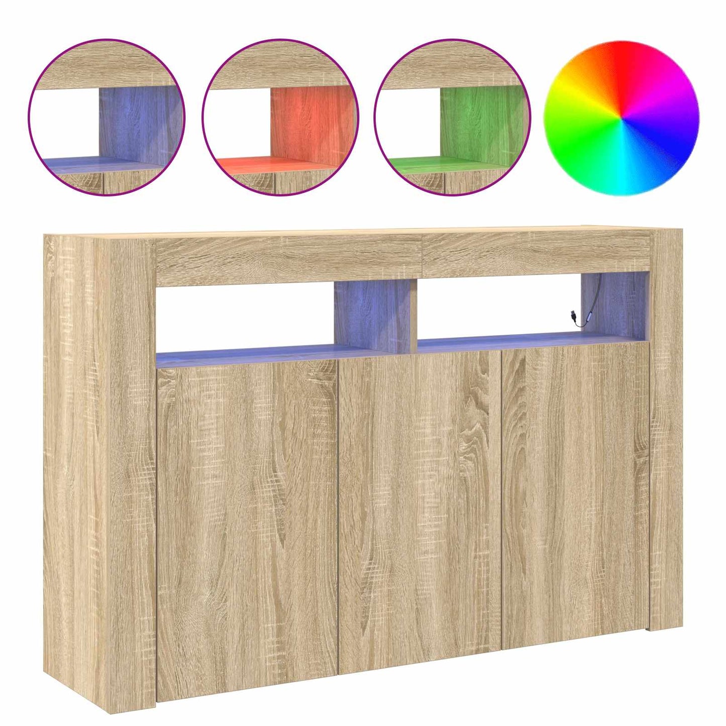 vidaXL Πλαϊνό γραφείο Sonoma Δρυς 116 x 30 x 75 εκ. Επεξεργασμένο ξύλο