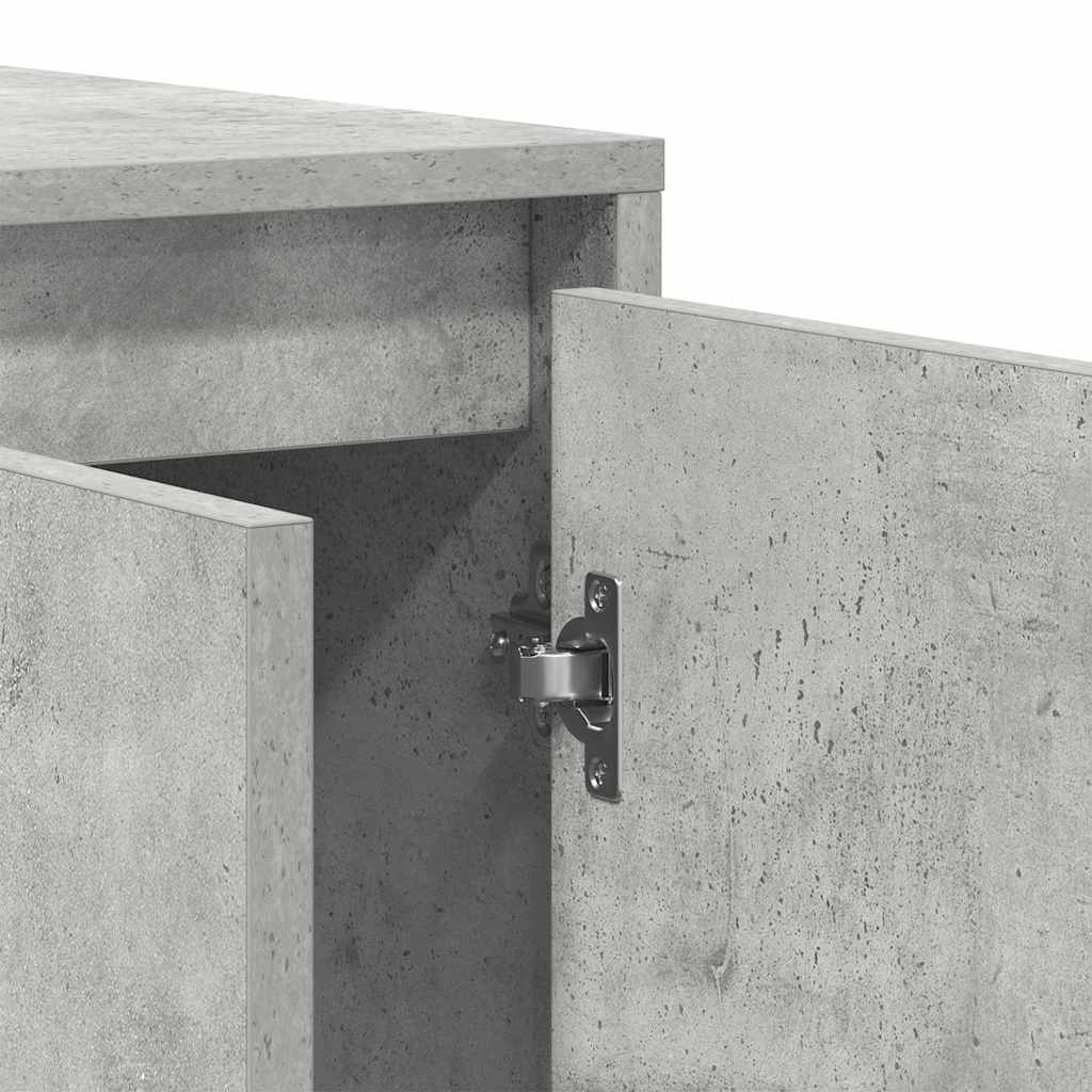 vidaXL Πλαϊνό γραφείο Γκρι σκυροδέματος 135 x 41 x 69 cm