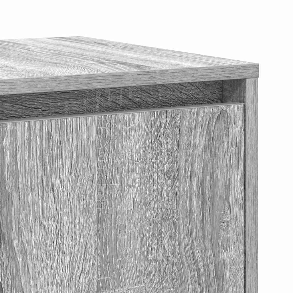vidaXL Πλαϊνό γραφείο Γκρι sonoma 135 x 41 x 69 cm Επεξεργασμένο ξύλο