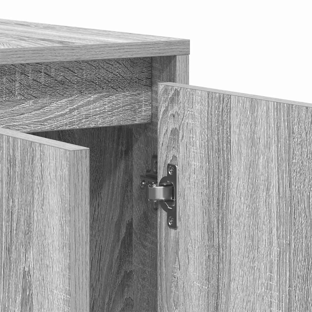 vidaXL Πλαϊνό γραφείο Γκρι sonoma 135 x 41 x 69 cm Επεξεργασμένο ξύλο