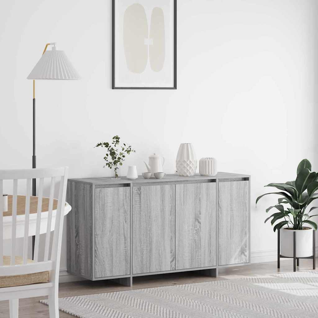 vidaXL Πλαϊνό γραφείο Γκρι sonoma 135 x 41 x 69 cm Επεξεργασμένο ξύλο