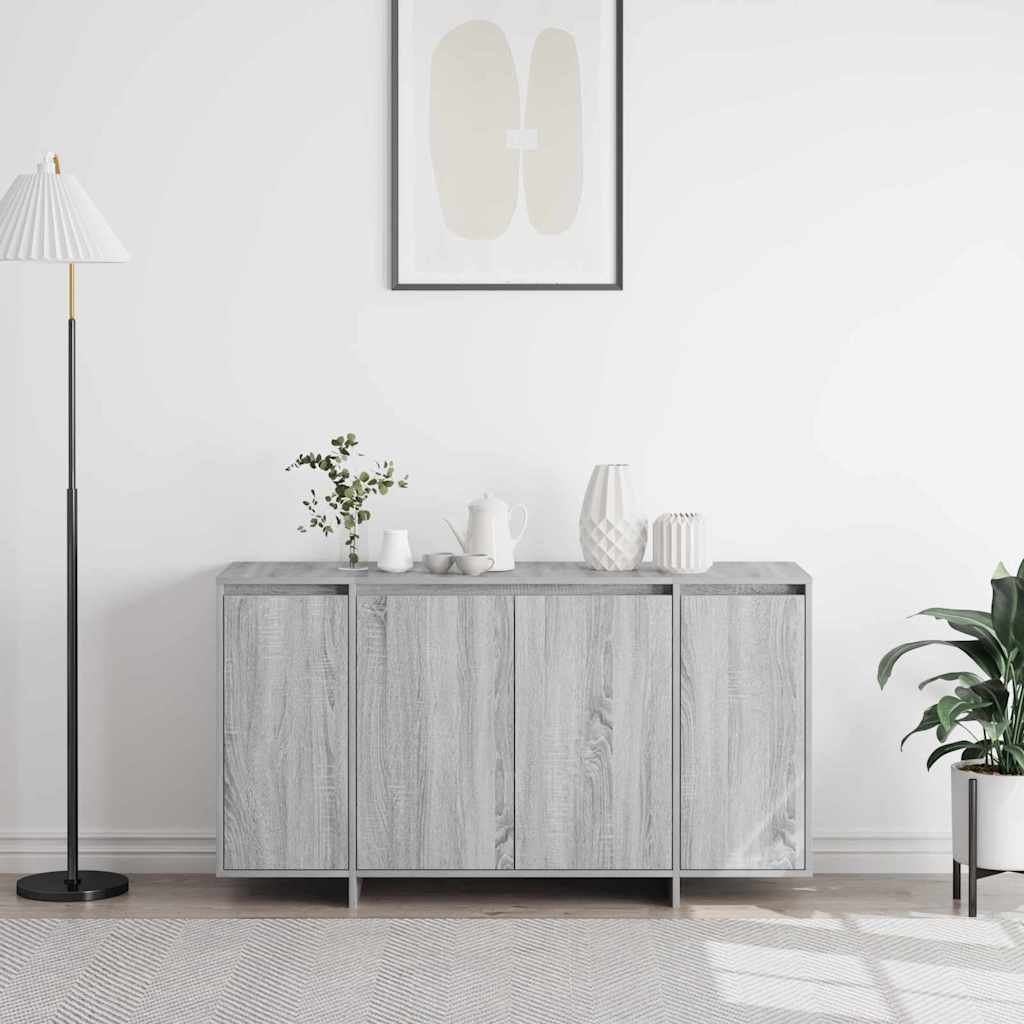 vidaXL Πλαϊνό γραφείο Γκρι sonoma 135 x 41 x 69 cm Επεξεργασμένο ξύλο