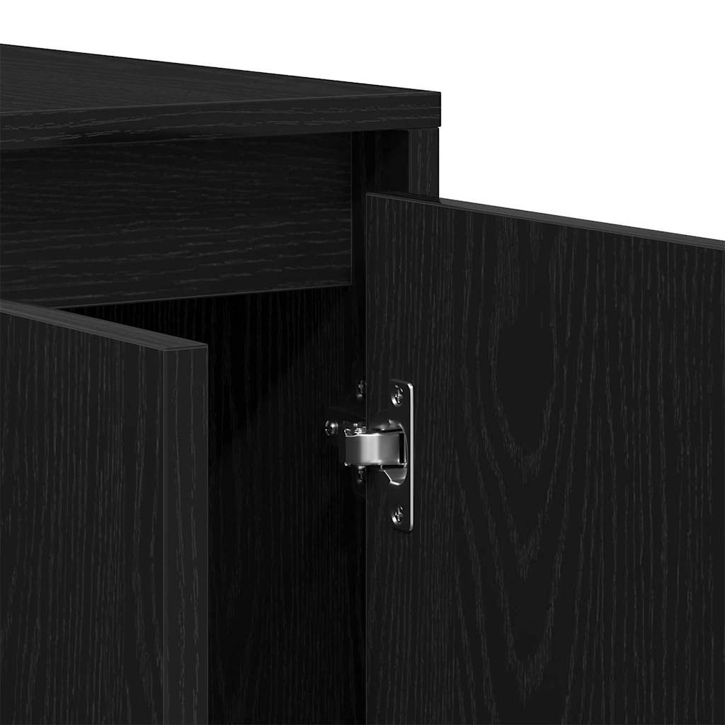 vidaXL Πλαϊνό γραφείο Μαύρη Οξυά 135 x 41 x 75 εκ Επεξεργασμένο ξύλο