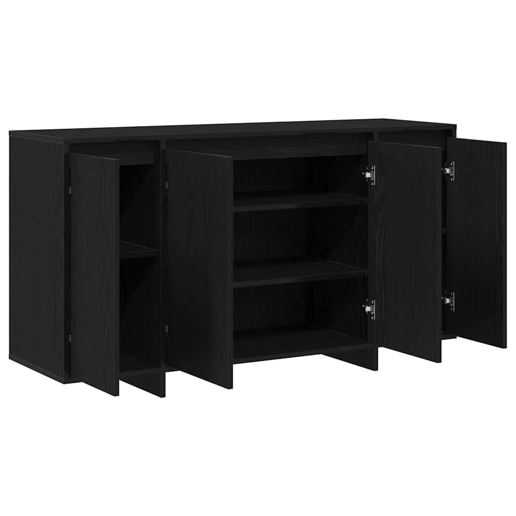 vidaXL Πλαϊνό γραφείο Μαύρη Οξυά 135 x 41 x 75 εκ Επεξεργασμένο ξύλο