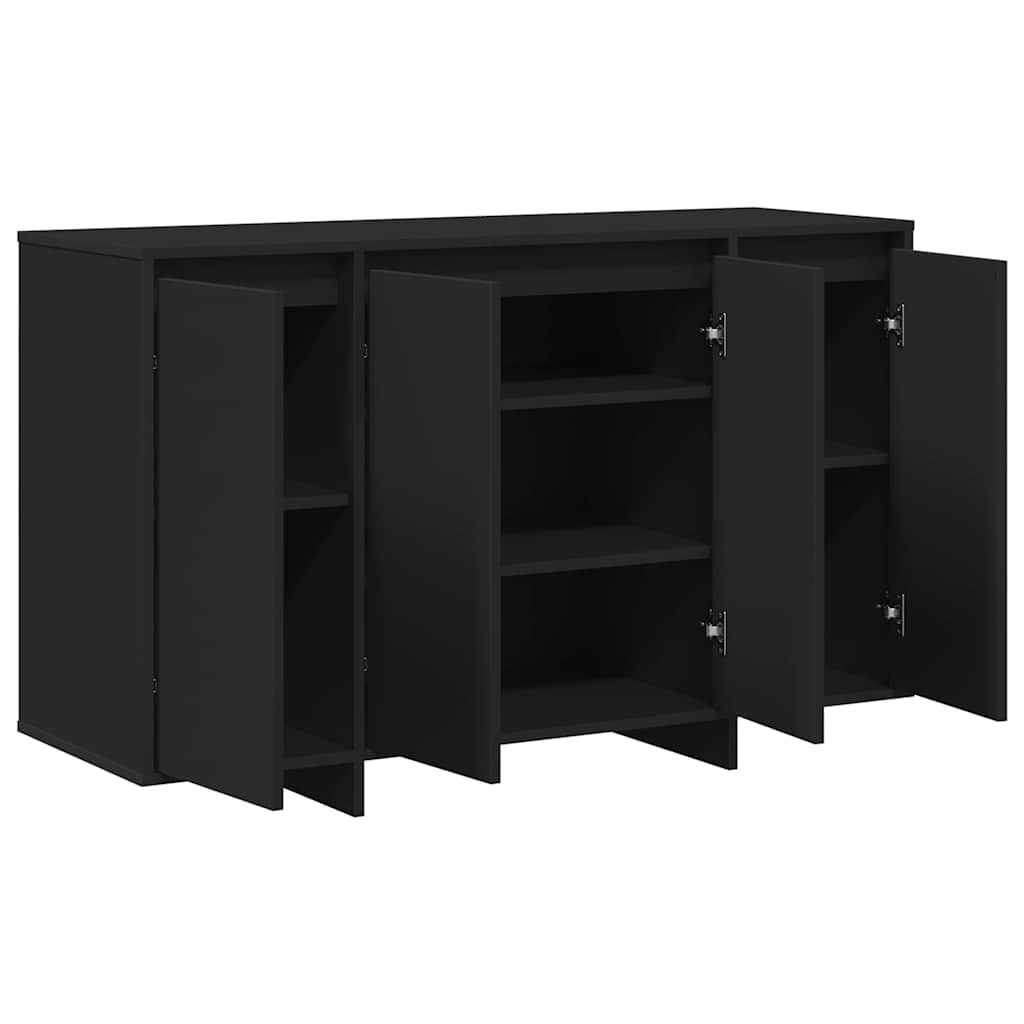 vidaXL Πλαϊνό γραφείο Μαύρο 120 x 41 x 75 εκ. Επεξεργασμένο Ξύλο