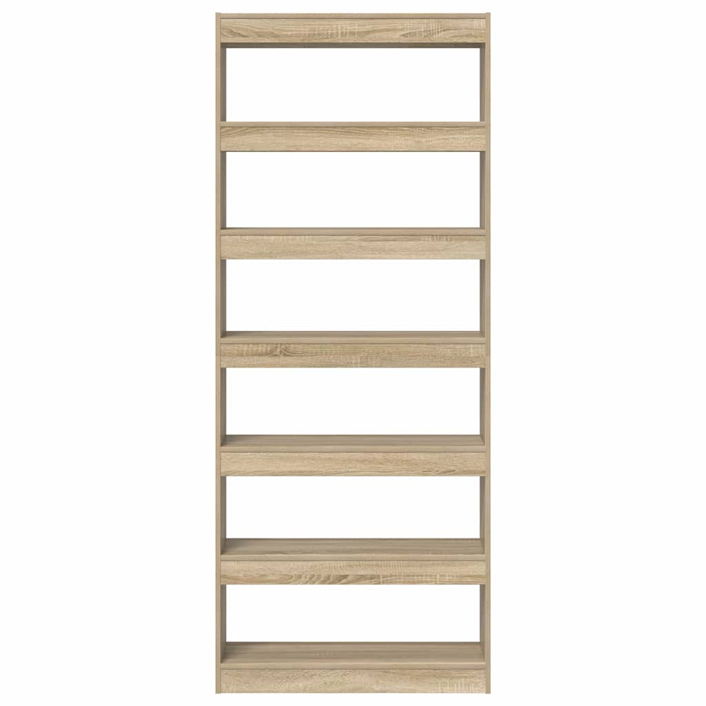 vidaXL Βιβλιοθήκη Sonoma Δρυς 80 x 30 x 198 εκ Επεξεργασμένο ξύλο