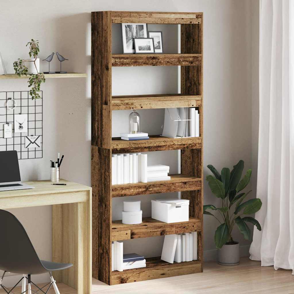 vidaXL Βιβλιοθήκη Παλιό ξύλο 80 x 30 x 198 εκ Επεξεργασμένο ξύλο