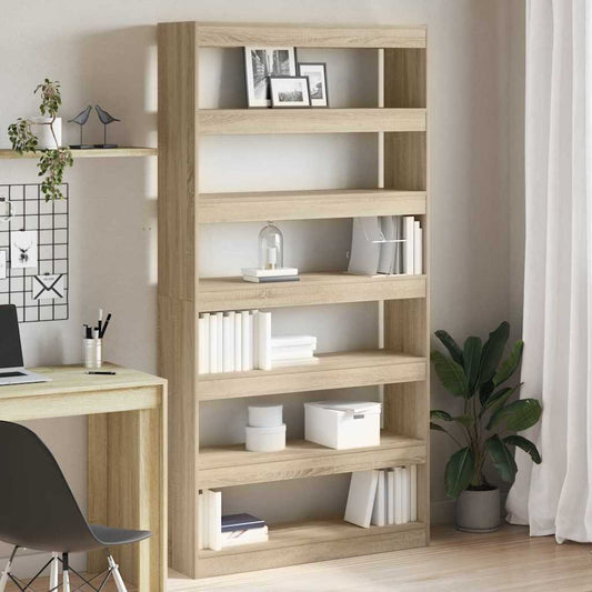 vidaXL Βιβλιοθήκη Δρύς Sonoma 100 x 30 x 198 εκ. Επεξεργασμένο ξύλο