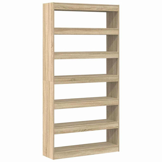 vidaXL Βιβλιοθήκη Δρύς Sonoma 100 x 30 x 198 εκ. Επεξεργασμένο ξύλο