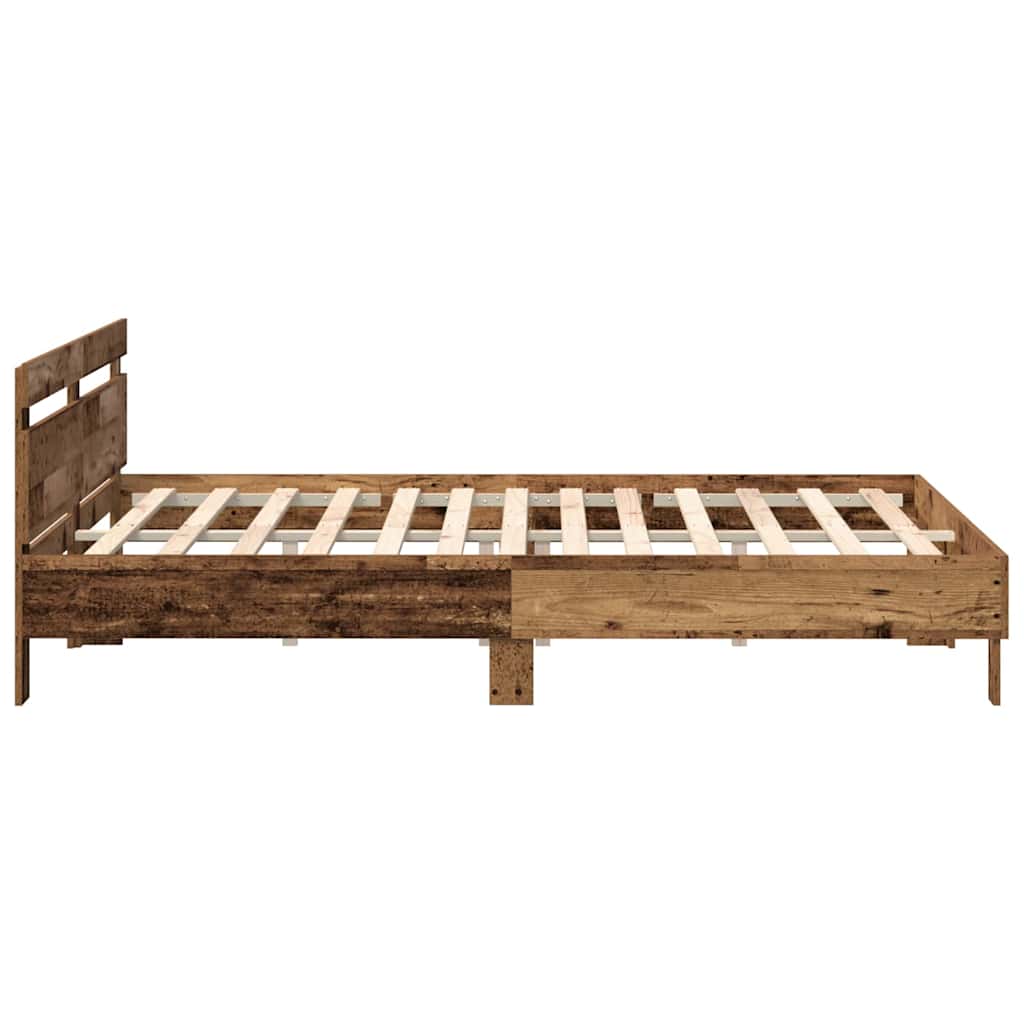 vidaXL Σκελετός Κρεβατιού Παλιό ξύλο 180 x 200 cm Επεξεργασμένο Ξύλο