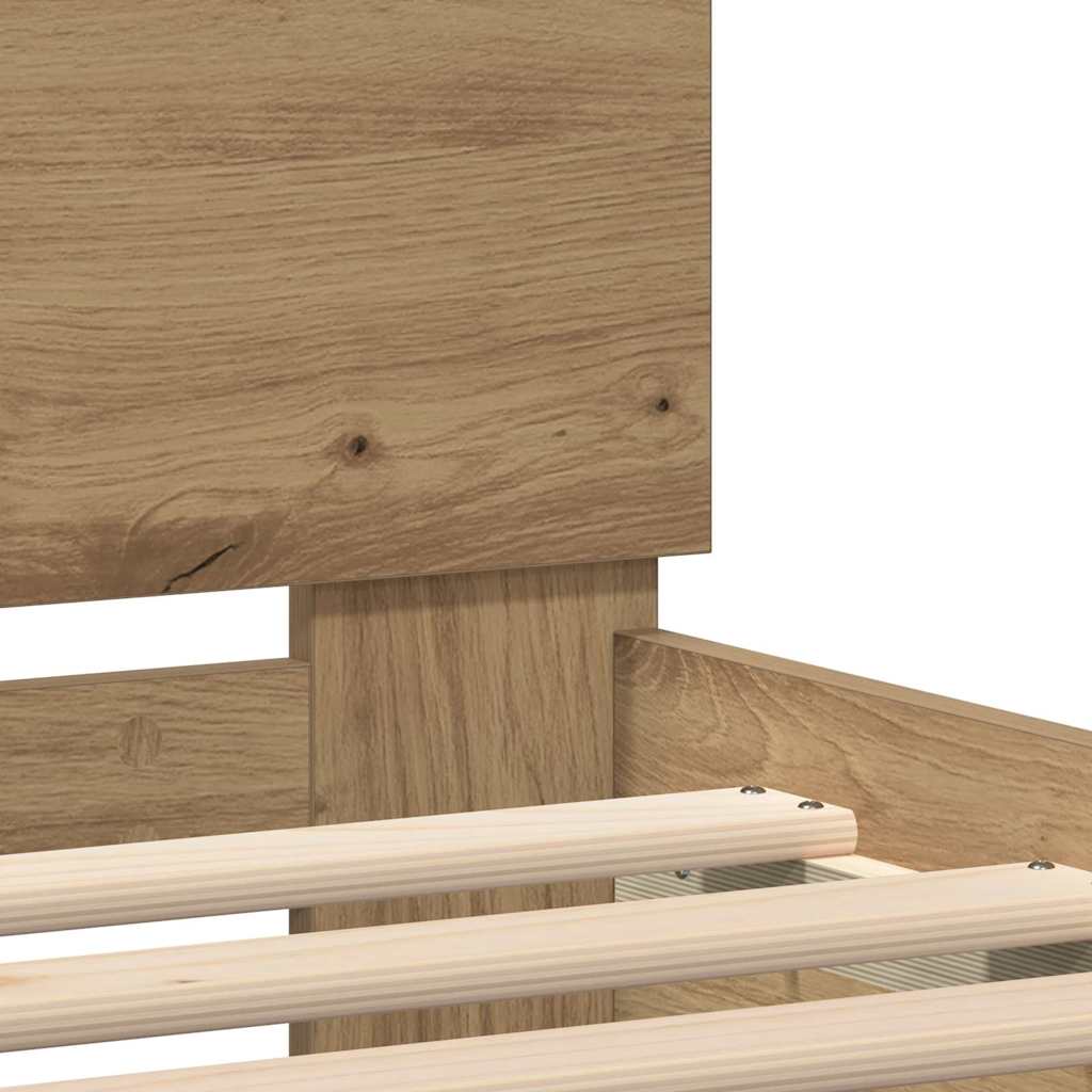 vidaXL Σκελετός Κρεβατιού Artisan Oak 180 x 200 cm Επεξεργασμένο Ξύλο
