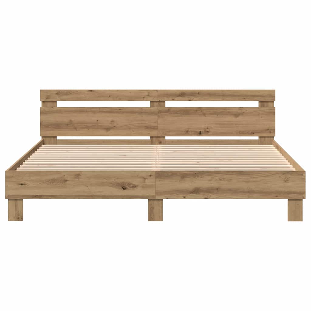 vidaXL Σκελετός Κρεβατιού Artisan Oak 180 x 200 cm Επεξεργασμένο Ξύλο