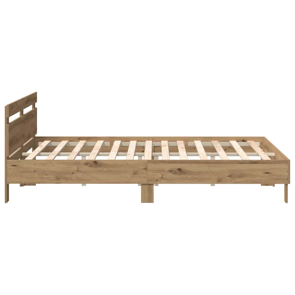 vidaXL Σκελετός Κρεβατιού Artisan Oak 180 x 200 cm Επεξεργασμένο Ξύλο