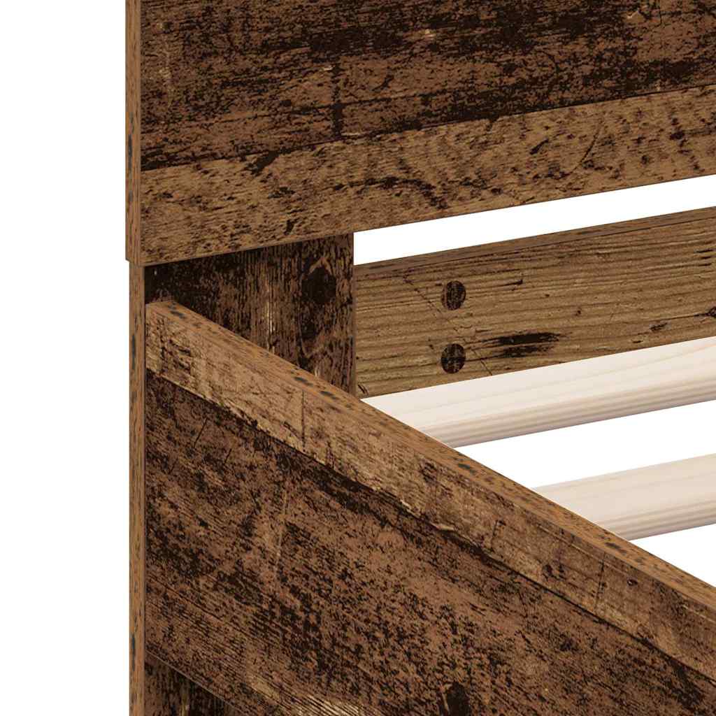 vidaXL Σκελετός Κρεβατιού Παλιό ξύλο 160 x 200 cm Επεξεργασμένο Ξύλο