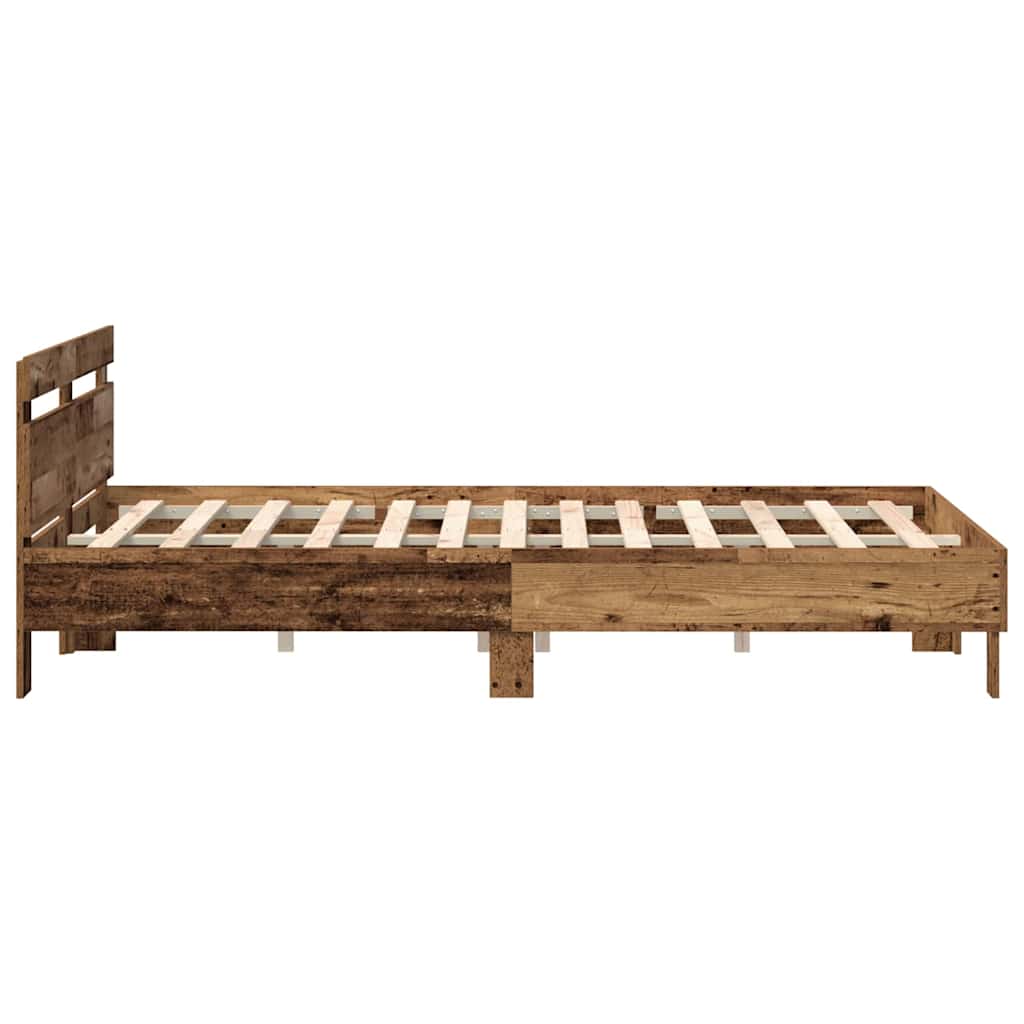 vidaXL Σκελετός Κρεβατιού Παλιό ξύλο 160 x 200 cm Επεξεργασμένο Ξύλο