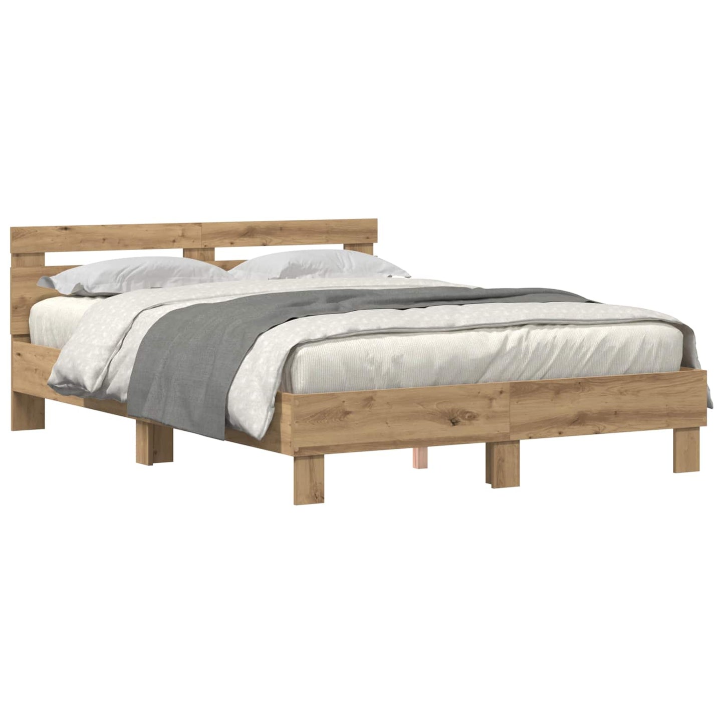 vidaXL Σκελετός Κρεβατιού Artisan Oak 160 x 200 cm Επεξεργασμένο Ξύλο