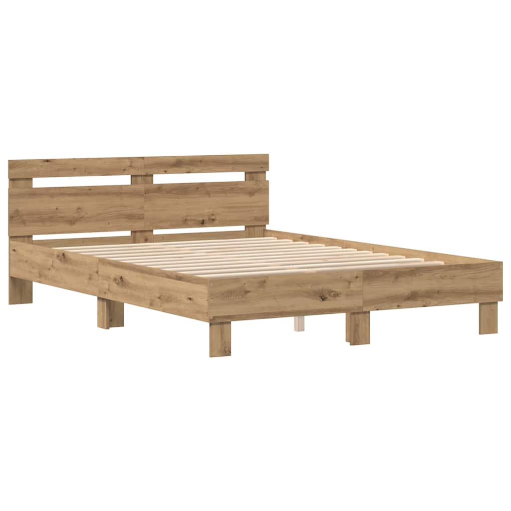 vidaXL Σκελετός Κρεβατιού Artisan Oak 160 x 200 cm Επεξεργασμένο Ξύλο
