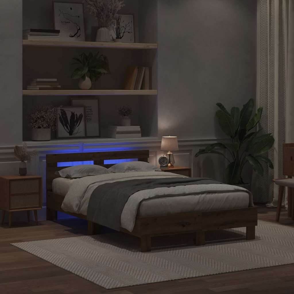 vidaXL Σκελετός Κρεβατιού Artisan Oak 120 x 200 cm Επεξεργασμένο Ξύλο