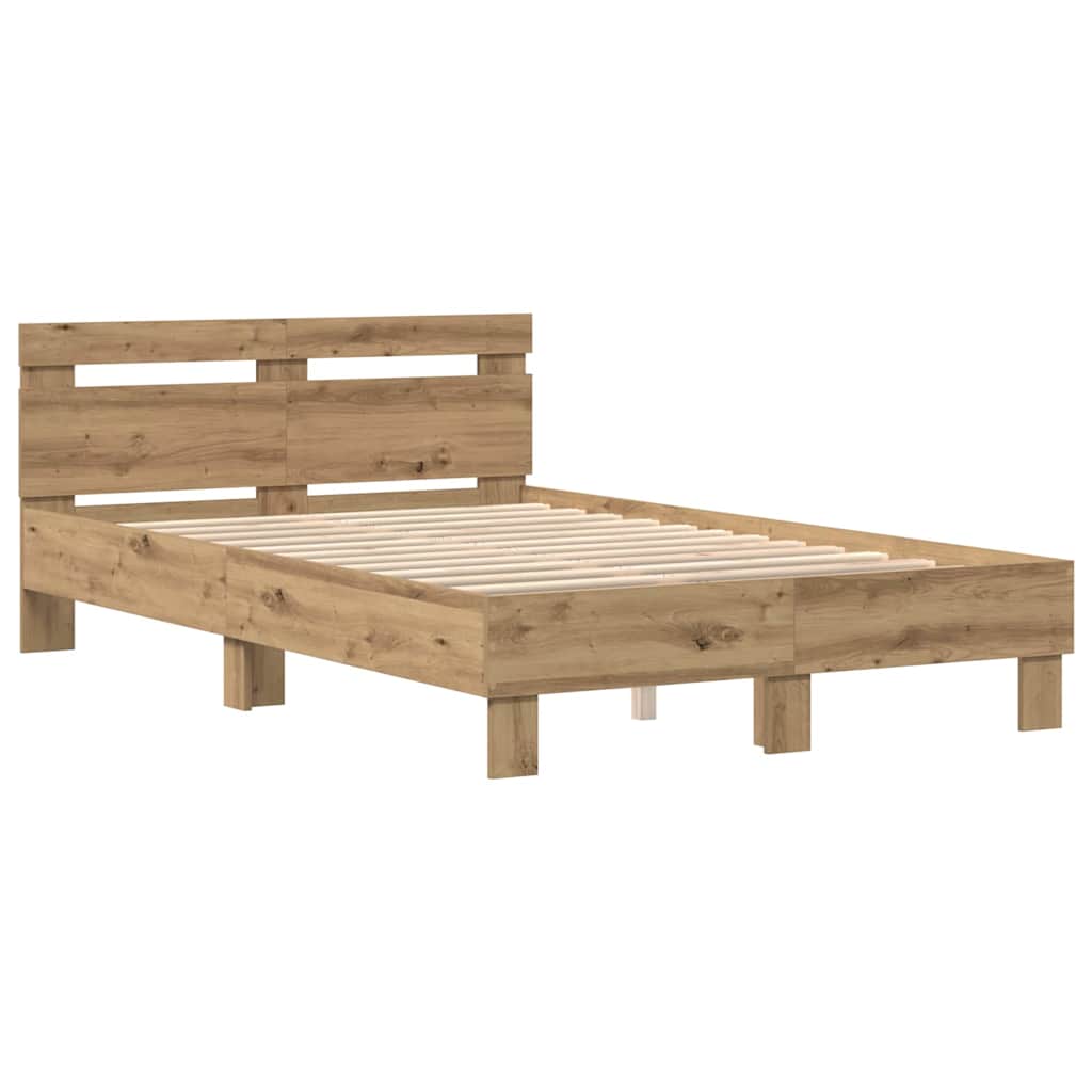 vidaXL Σκελετός Κρεβατιού Artisan Oak 120 x 200 cm Επεξεργασμένο Ξύλο