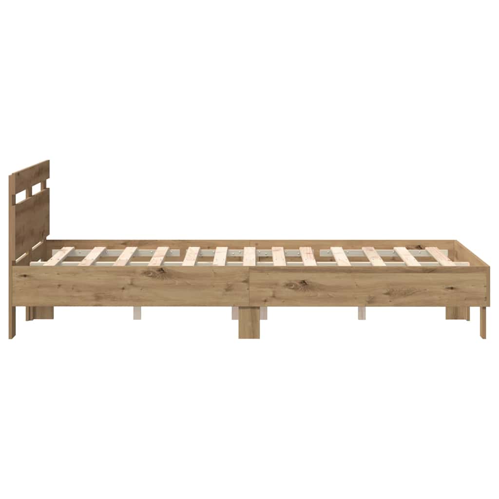 vidaXL Σκελετός Κρεβατιού Artisan Oak 120 x 200 cm Επεξεργασμένο Ξύλο