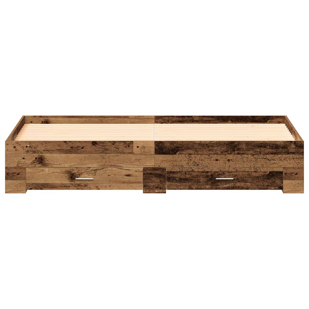 vidaXL Σκελετός Κρεβατιού Παλιό Ξύλο 180 x 200 cm Επεξεργασμένο Ξύλο