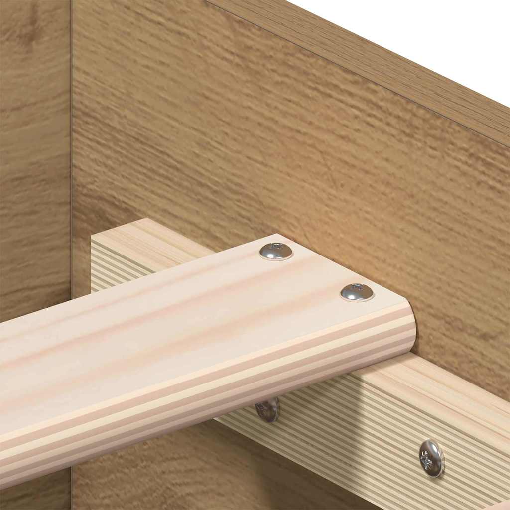 vidaXL Σκελετός Κρεβατιού Artisan Oak 180 x 200 cm Επεξεργασμένο ξύλο