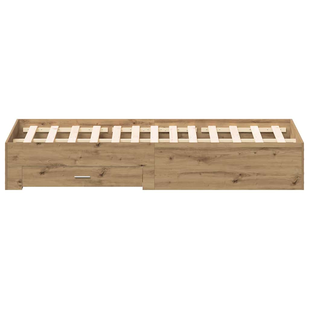 vidaXL Σκελετός Κρεβατιού Artisan Oak 180 x 200 cm Επεξεργασμένο ξύλο