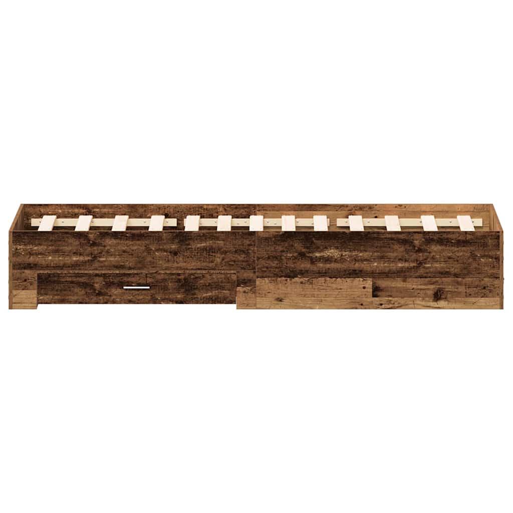 vidaXL Σκελετός Κρεβατιού Παλιό Ξύλο 120 x 200 cm Επεξεργασμένο ξύλο