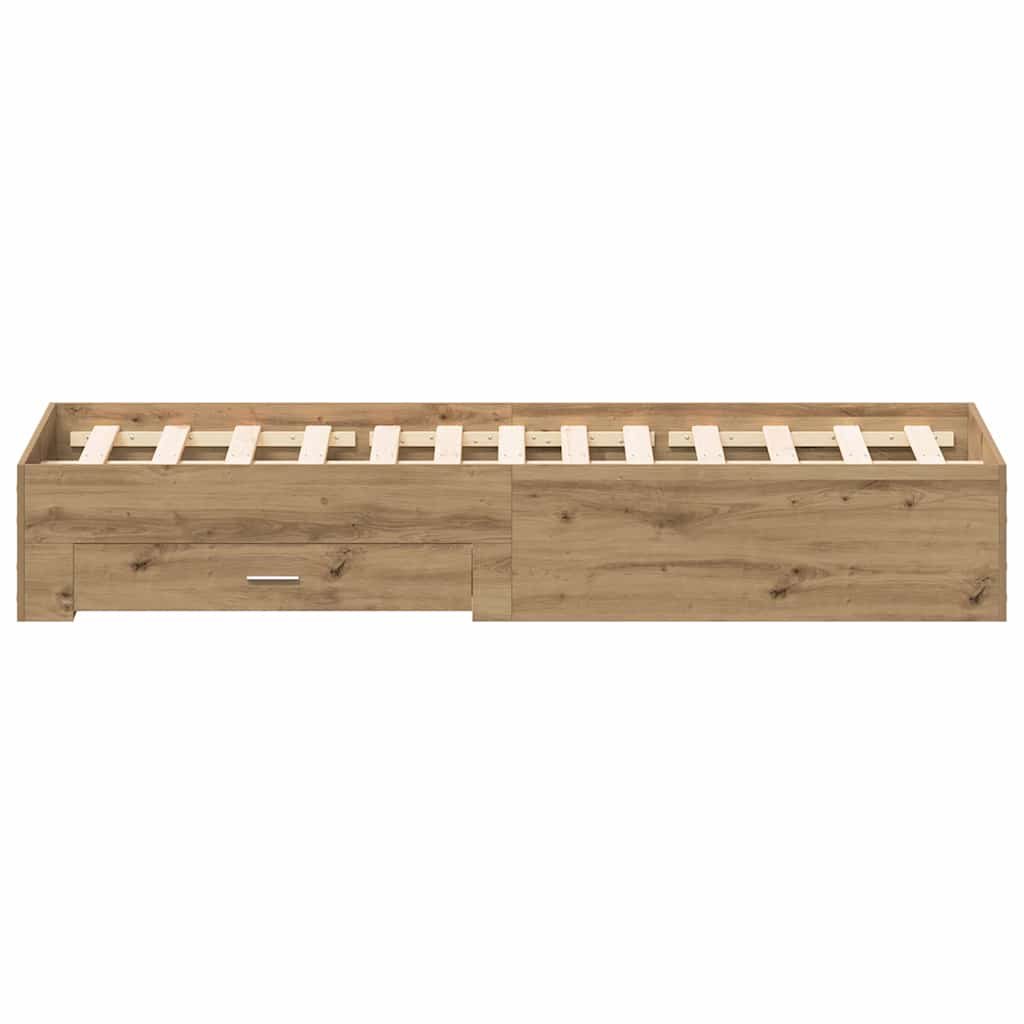 vidaXL Σκελετός Κρεβατιού Artisan Oak 135 x 190 cm Επεξεργασμένο ξύλο
