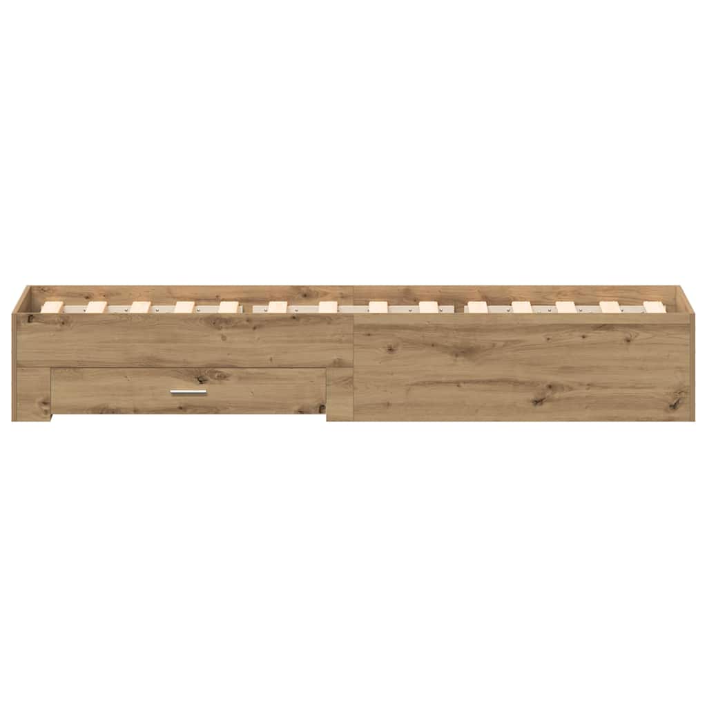 vidaXL Κρεβάτι Artisan Oak 100x200 cm Επεξεργασμένο Ξύλο