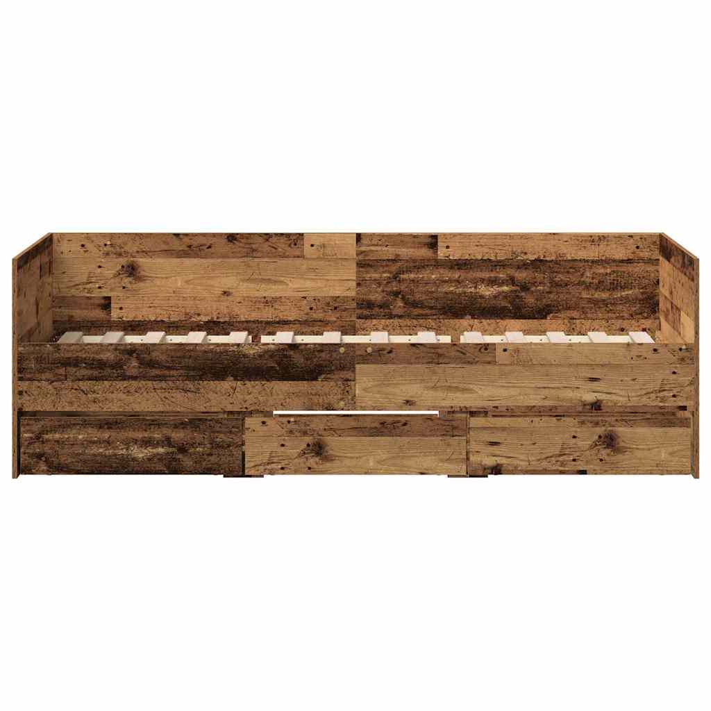 vidaXL Κρεβάτι Ημέρας Παλιό Ξύλο Επεξεργασμένο Ξύλο 90 x 190 εκ.